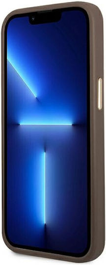 Guess Vintage Gold Logo Back Cover Πλαστικό Καφέ (iPhone 14 Pro)