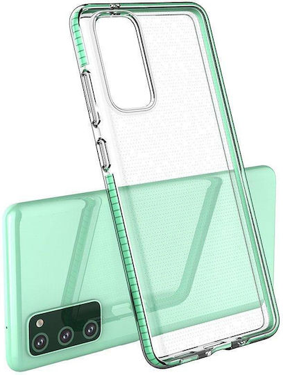 Hurtel Spring Задна корица Силикон 1мм Прозрачен / Жълт (Redmi Note 10 Pro)