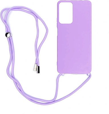 Senso Soft Touch Silicone Back Cover with Strap Purple (Redmi Note 11 / 11S 4G)