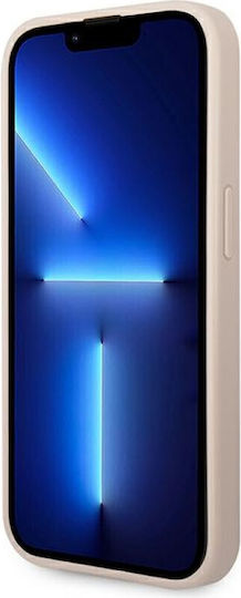 Guess Metal Logo Umschlag Rückseite Kunststoff Rosa (iPhone 14 Pro Max)
