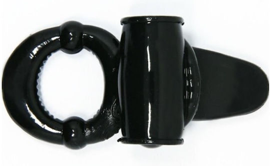 Baile Sweet Ring Δονούμενο Δαχτυλίδι Πέους Σιλικόνης Black D-219325