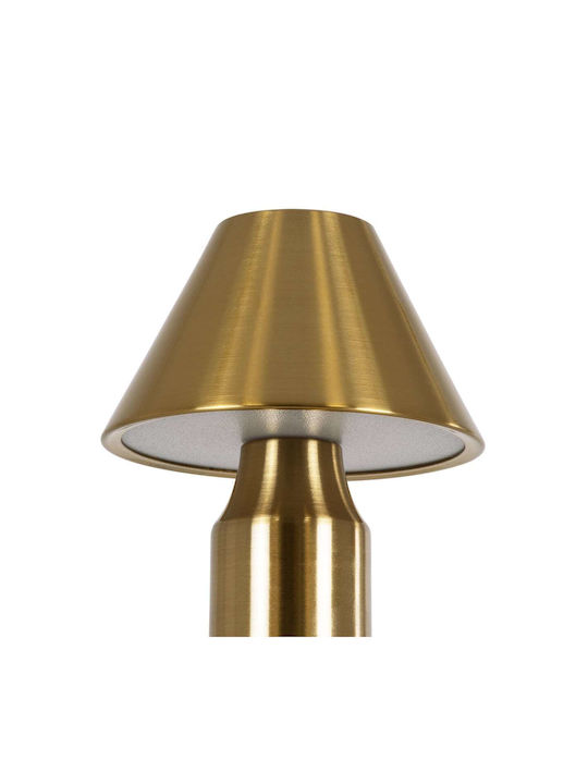 GloboStar Lunna Plastic Table Lamp LED with Gold Shade and Base