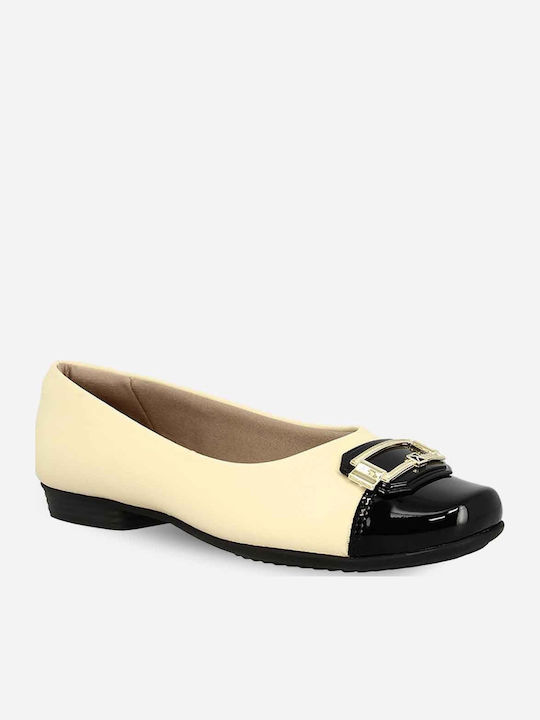 Anatomic Synthetic Leather Ballerinas Vanilla