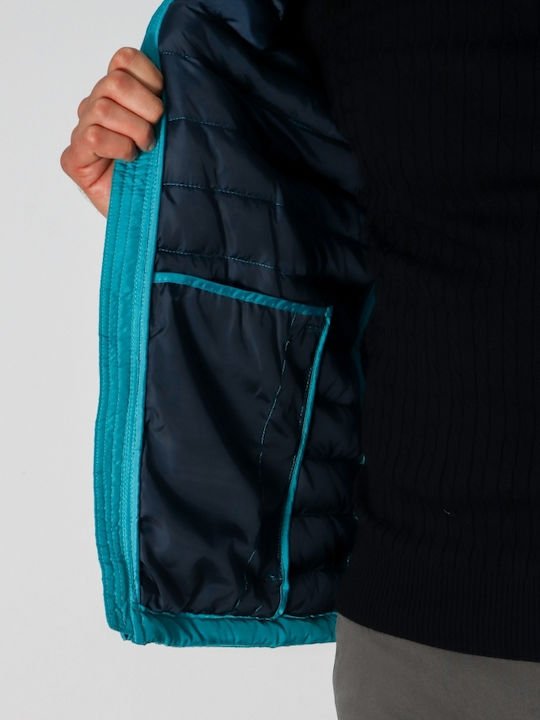 Безръкаво Puffer Якeтa Тюркоазено