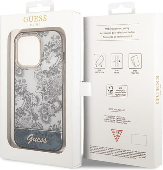 Guess Toile De Jouy Umschlag Rückseite Kunststoff Gray (iPhone 14 Pro Max)