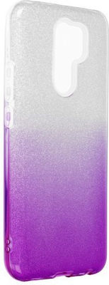 Forcell Shining Silicone Back Cover Clear / Violet (Redmi 10 / 10 2022)