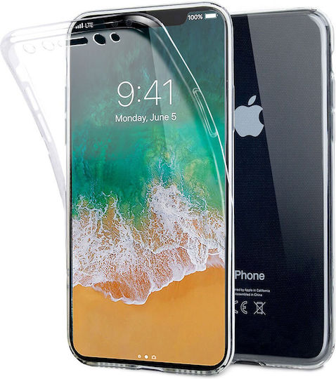 Forcell Front/Back Back Cover Σιλικόνης 0.3mm Διάφανο (iPhone X / Xs)