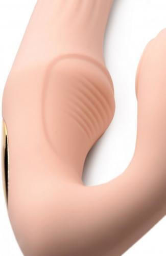 Strap U U-Pulse Silicone Vibrating Strapless Strap-On Strapless Strap On με Dildo με Δόνηση στο χρώμα του δέρματος