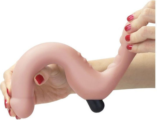 Lovetoy iJoy Trägerlos Strap On mit Dildo 20cm mit Vibration in Hautfarbe