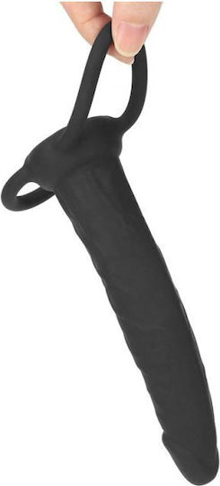 Lovetoy Silicone Fantasy Double Prober with Dildo 15cm in Black Color