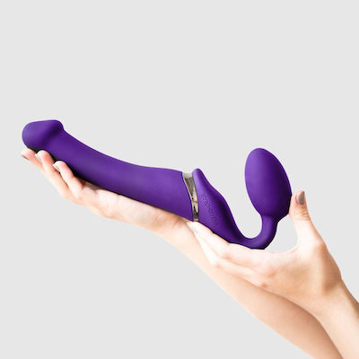 Strap On Me Strapless Vibrating Strap On Dildo Size M Purple