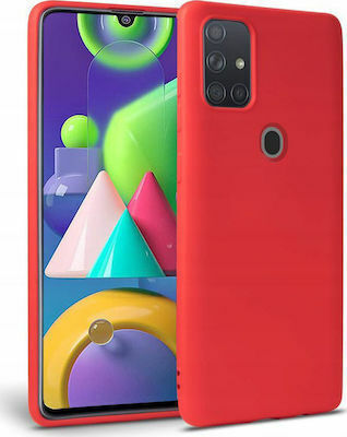 Matt Silicone Back Cover Red (Realme 7i)