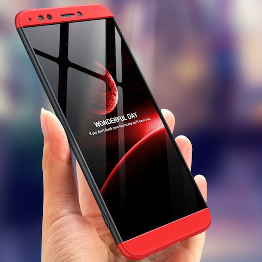 Prime 2018 С пълно покритие (360°) Пластмаса Червен (Huawei Y7 2018/Y7 Prime 2018)