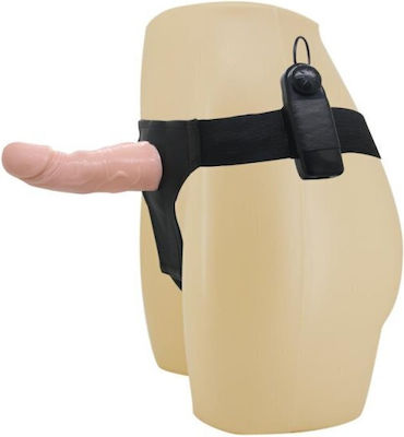 Baile Ultra Passionate Harness Gurtzeug mit Einzeln Dildo 15cm und Vibration in Fleisch Farbe