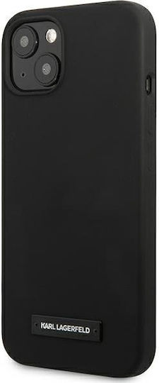 Karl Lagerfeld Plaque Back Cover Σιλικόνης Μαύρο (iPhone 13 mini)