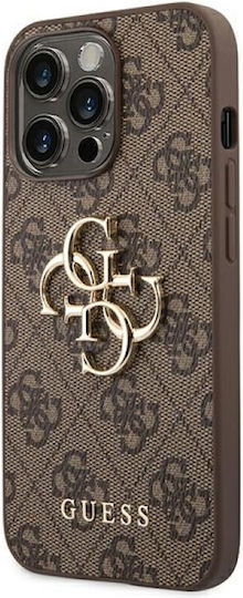 Guess Metal Logo Back Cover Πλαστικό Καφέ (iPhone 14 Pro)