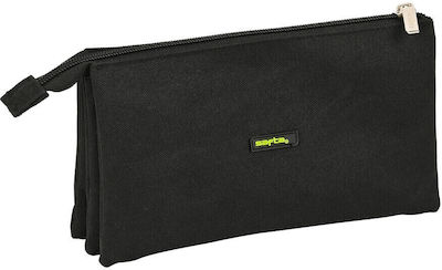 Safta Fabric Pencil Case Surf with 2 Compartments Black