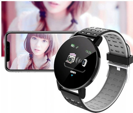 119 Plus 43мм Смартчасовник с Пулсомер (Grey / Black)