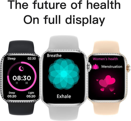 Microwear W27z Aluminium 45mm Smartwatch με Παλμογράφο (Μαύρο)