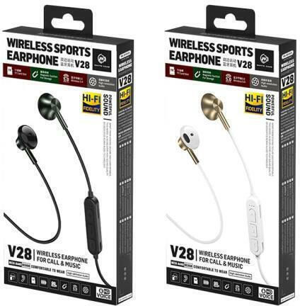 WK V28 Ohrstöpsel Bluetooth-Freisprecheinrichtung Kopfhörer Weiß