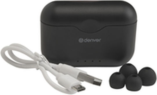 Denver TWE-37 In-ear Bluetooth Handsfree Căști cu Carcasă de Încărcare Negru