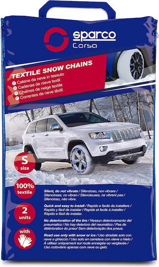 Sparco Textile Αντιολισθητικές Χιονοκουβέρτες Medium Επιβατικού Αυτοκινήτου 2τμχ