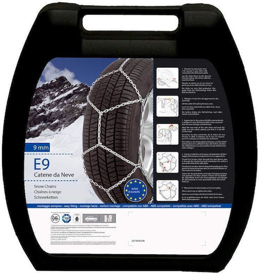 Konig Catene Da Neve E9 No 60 Αντιολισθητικές Αλυσίδες Πάχους 9mm Επιβατικού Αυτοκινήτου 2τμχ
