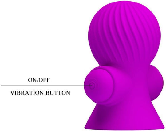 Pretty Love Stimulating Nipple Suckers 12 Modes Of Vibration Purple 2pcs