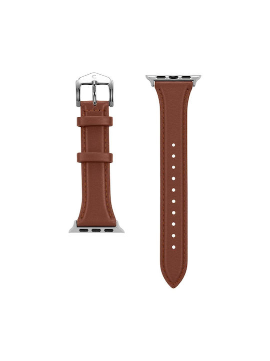 Spigen Cyrill Kajuk Λουράκι Δερμάτινο Chestnut (Apple Watch 38/40/41mm)