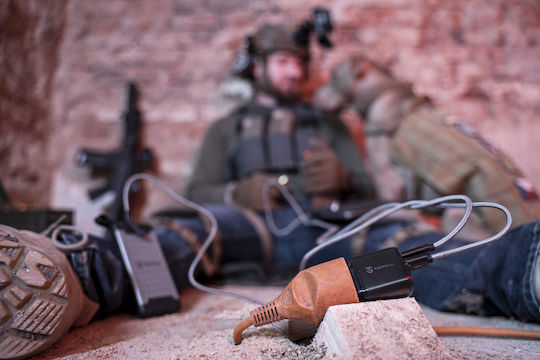Tactical Φορτιστής Χωρίς Καλώδιο με Θύρα USB-A και Θύρα USB-C 20W Power Delivery / Quick Charge 3.0 Μαύρος (Base Plug Dual)