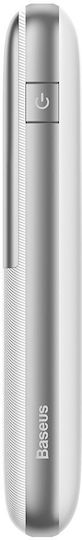 Baseus Bipow Pro Power Bank 10000mAh 20W με 2 Θύρες USB-A και Θύρα USB-C Λευκό