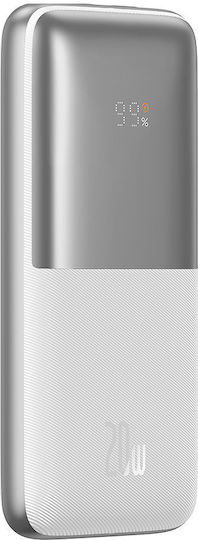 Baseus Bipow Pro Power Bank 10000mAh 20W με 2 Θύρες USB-A και Θύρα USB-C Λευκό