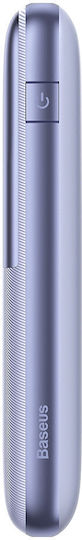Baseus Bipow Pro Power Bank 10000mAh 20W с 2 USB-A порта и USB-C порт Лилав