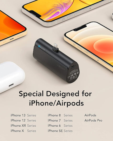 Veger V0556P Power Bank 5000mAh 20W Power Delivery Μαύρο
