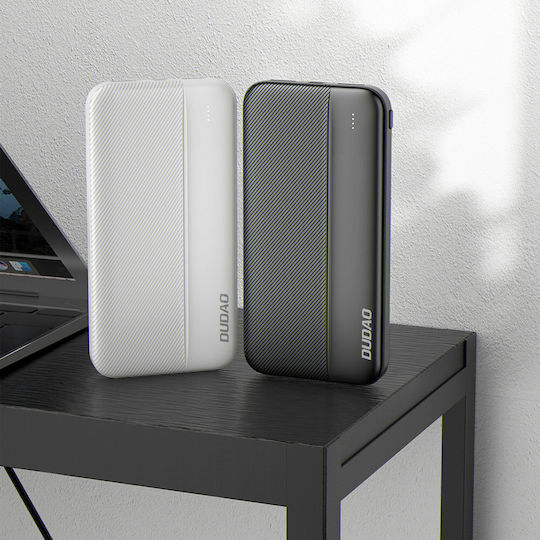 Dudao K4S Power Bank 10000mAh με 2 Θύρες USB-A Λευκό