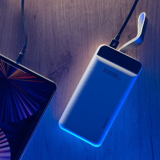 Dudao K8+s Power Bank 30000mAh cu 3 Porturi USB-A Negru
