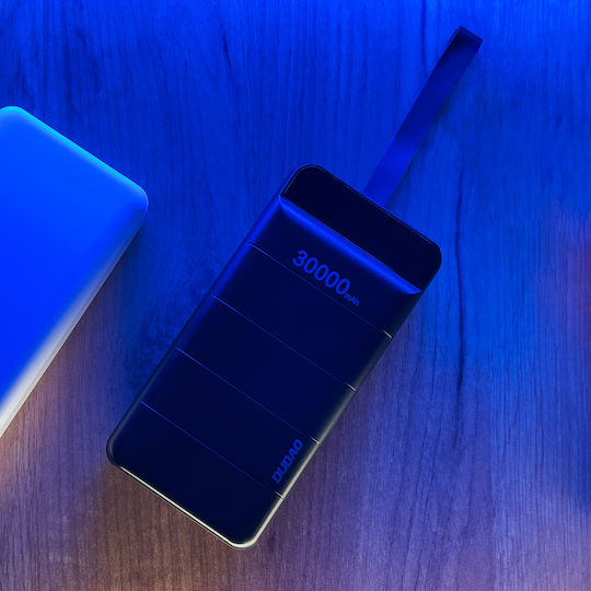 Dudao K8+s Power Bank 30000mAh cu 3 Porturi USB-A Negru