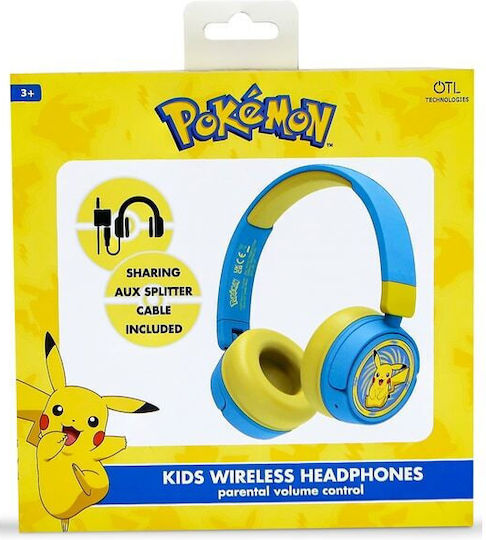 OTL Pokemon Pikachu Kabellos / Kabelgebunden Kinder Am Ohr Kopfhörer mit 24 Stunden Betriebszeit Hellblau