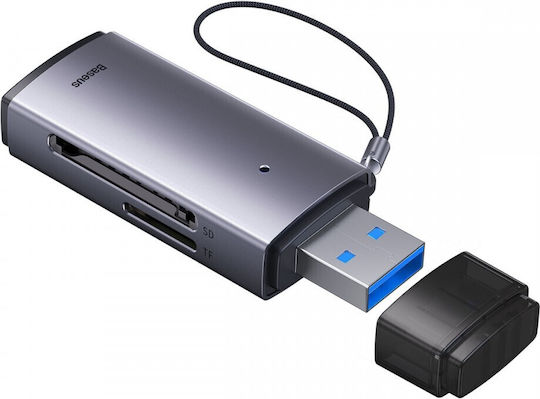 Baseus Lite Series Card Reader USB 3.0 για SD/microSD Γκρι