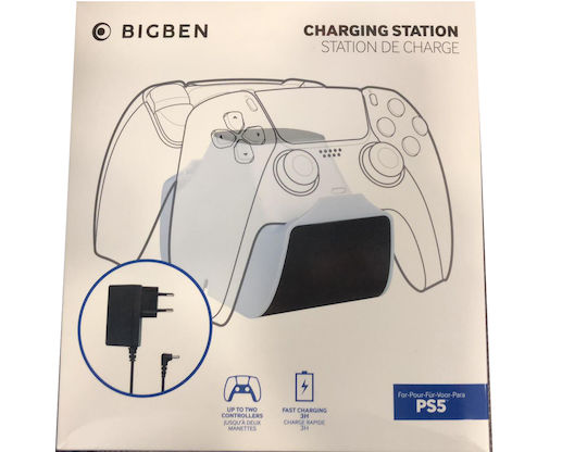 Nacon USB Charging Stand Βάση Φόρτισης για 2 χειριστήρια PS5 Λευκή 900005