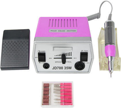 JSDA JD700 Nail Drill Power 35W Pink with Pedal with 30000 Rotations per Minute