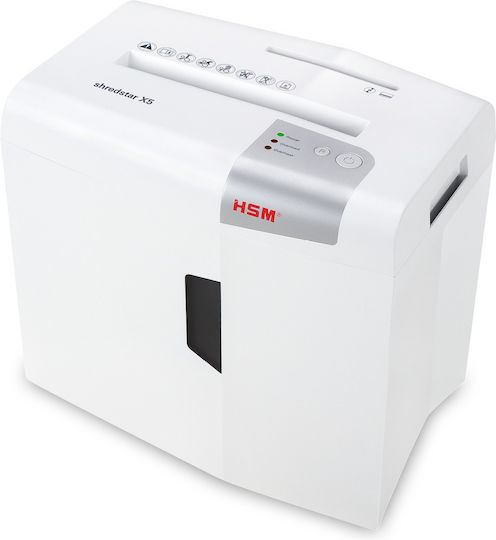 HSM Καταστροφέας Εγγράφων X5 4x30mm Strip Cut 5 Φύλλων με Κάδο 18lt