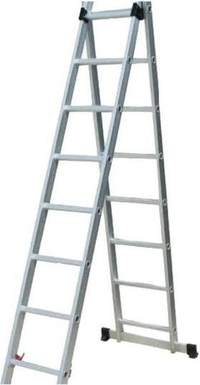 Inox Kiss Διπλή Σκάλα Αλουμινίου 2x7