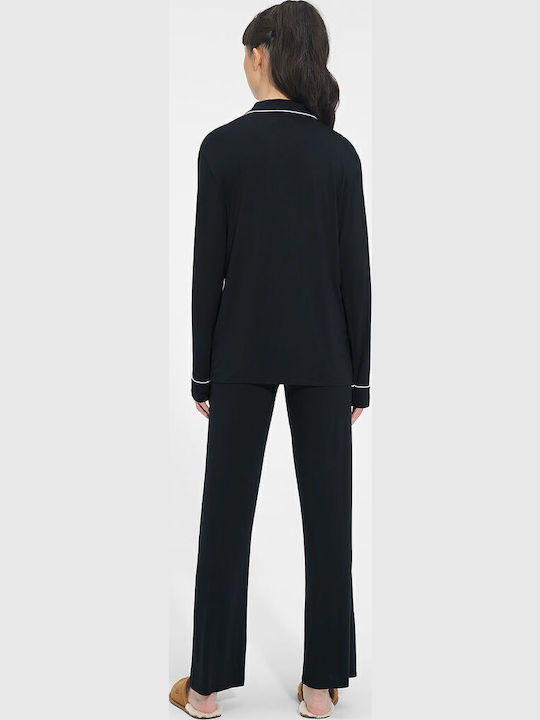 UGG Winter Damen Pyjama-Set Schwarz Lenon