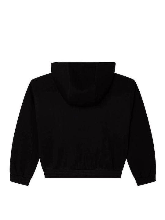 Michael Kors Kids Cropped Sweatshirt with Hood Black