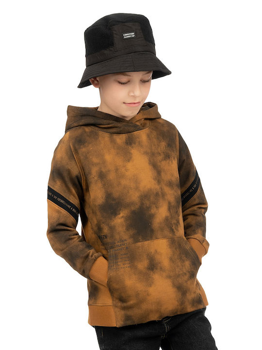 Energiers Kids Sweatshirt with Hood and Pocket Brown