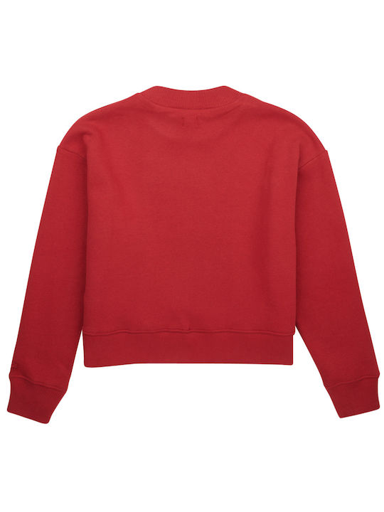 Pepe Jeans Kids Cropped Sweatshirt Burgundy