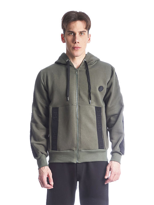 Paco & Co Men's Sweatshirt with Hood and Pockets Khaki