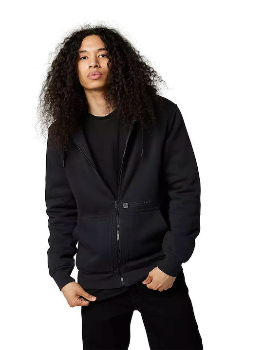 Fox Men's Sweatshirt Jacket with Hood and Pockets Black