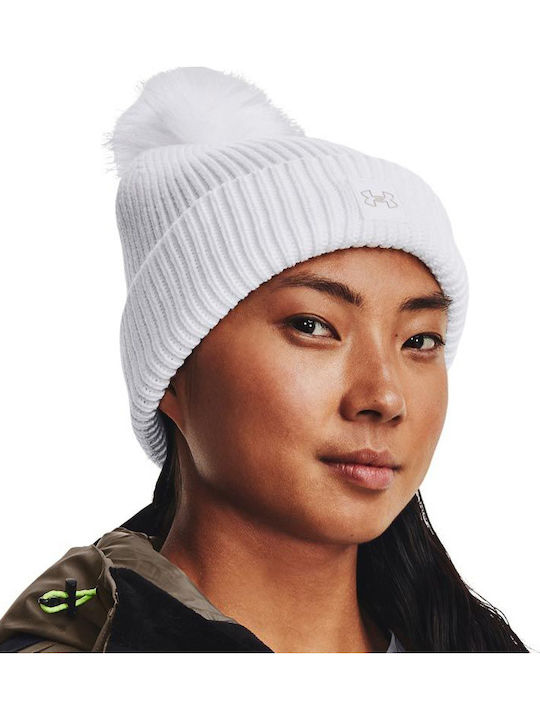 Halftime Pom Pom Beanie Γυναικείος Σκούφος σε Λευκό χρώμα